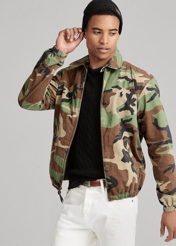 Men's Polo Ralph Lauren Bayport Camo Jackets | 819354ZNH